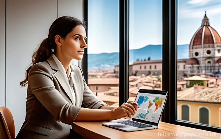 임상심리사 진로 계획의 중요성 - A determined Italian female clinical psychologist in her early 30s, dressed in smart professional at...