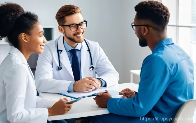 임상심리사 직업 전망 - **Prompt:** A diverse group of healthcare professionals, including a clinical psychologist, a genera...