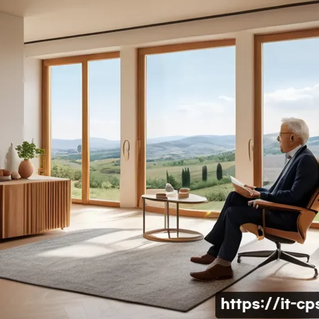 임상심리사 이론 공부 필수 키워드 - A serene therapy room set in a modern Italian apartment, featuring warm natural light filtering thro...