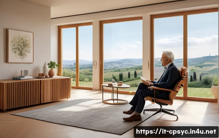 임상심리사 이론 공부 필수 키워드 - A serene therapy room set in a modern Italian apartment, featuring warm natural light filtering thro...