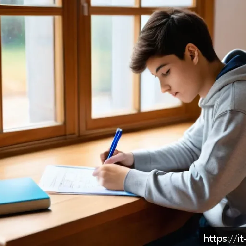 임상심리사 국가시험 시험장 준비물 - A young Italian student preparing for an important exam, dressed comfortably in casual layered cloth...