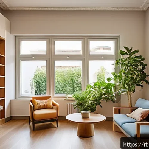 임상심리사의 주요 역할과 책임 - A calm and inviting therapy room in a modern Italian clinic, featuring warm natural light filtering ...
