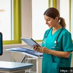 임상심리사의 다양한 근무 환경 - A modern multidisciplinary hospital setting in Italy showing a clinical psychologist collaborating w...
